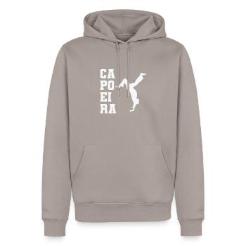 Capoeira Martial Dance Acrobatics Martial Arts - Men’s Premium Organic Hoodie - taupe - Front - Nico (187cm)