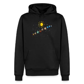 Astronomy Solar System Planet Astronaut - Men’s Premium Organic Hoodie - black - Front - Nico (187cm)