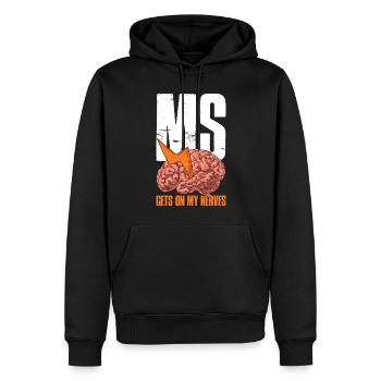 MS Gets On My Nerves Multiple Sklerose Geschenk - Männer Premium Bio Hoodie - Schwarz - Vorne - Nico (187cm)