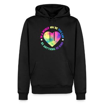 Friendliness Inclusion Diversity Anti Bullying - Men’s Premium Organic Hoodie - black - Front - Nico (187cm)
