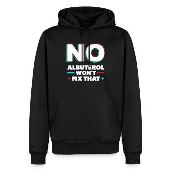 Drôle d’inhalothérapeute Thérapie respiratoire - Sweat à capuche Premium bio Homme - noir - Devant - Nico (187cm)