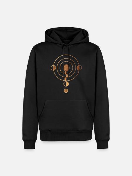 Crop Circle Sacred Geometry Stargazer - Men’s Premium Organic Hoodie - black