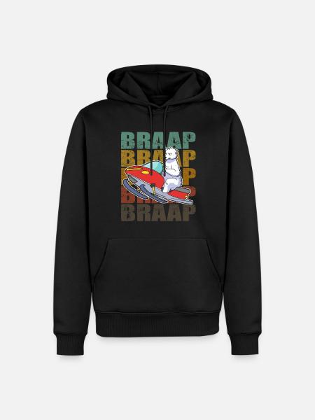 Braap Snowmobile Snowmobile Gift - Men’s Premium Organic Hoodie - black