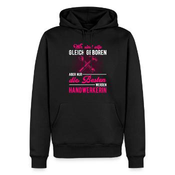 Die Besten werden Handwerkerin Handwerkerinnen - Männer Premium Bio Hoodie - Schwarz - Vorne - Nico (187cm)
