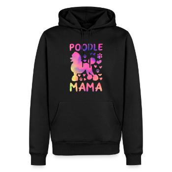 Caniche Mama Caniche Maman Caniche Amoureux - Sweat à capuche Premium bio Homme - noir - Devant - Nico (187cm)