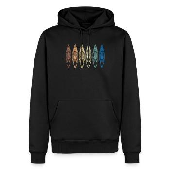 Kayak - Sweat à capuche Premium bio Homme - noir - Devant - Nico (187cm)