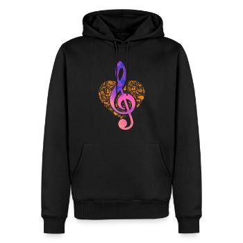 Musiciens de musique Chanteur Chanteur Musicien - Sweat à capuche Premium bio Homme - noir - Devant - Nico (187cm)