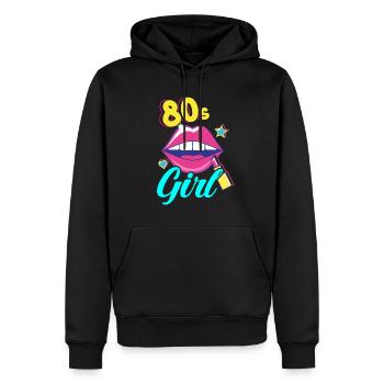 Tenue de fête des années 80 Costume de fête des années 80 - Sweat à capuche Premium bio Homme - noir - Devant - Nico (187cm)