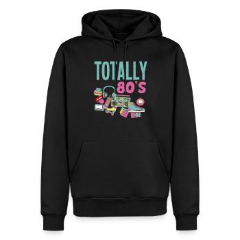 Tenue de fête des années 80 Costume de fête des années 80 - Sweat à capuche Premium bio Homme - noir - Devant - Nico (187cm)