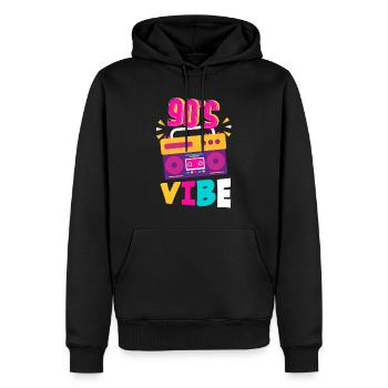 Tenue de fête des années 90 Costume de fête des années 90 - Sweat à capuche Premium bio Homme - noir - Devant - Nico (187cm)