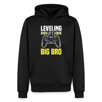 Je vais être un grand frère gamer gaming - Sweat à capuche Premium bio Homme - noir - Devant - Nico (187cm)