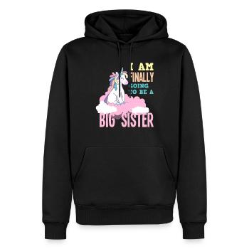 Ich Werde Eine Große Schwester Einhorn - Männer Premium Bio Hoodie - Schwarz - Vorne - Nico (187cm)