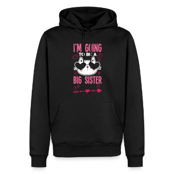 Ich Werde Große Schwester Katze - Männer Premium Bio Hoodie - Schwarz - Vorne - Nico (187cm)