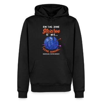 Ein Tag Ohne Stricken Stricknadel - Männer Premium Bio Hoodie - Schwarz - Vorne - Nico (187cm)