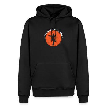 This is my Tai Chi Tee Kampfkunst Taijiquan - Männer Premium Bio Hoodie - Schwarz - Vorne - Nico (187cm)
