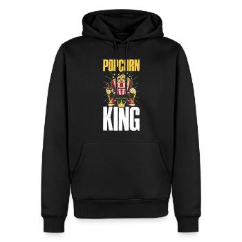 Popcorn King Popcorn Cadeau - Sweat à capuche Premium bio Homme - noir - Devant - Nico (187cm)