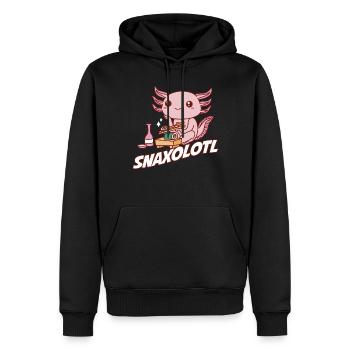 Snaxolotl Axolotl Geschenk - Männer Premium Bio Hoodie - Schwarz - Vorne - Nico (187cm)