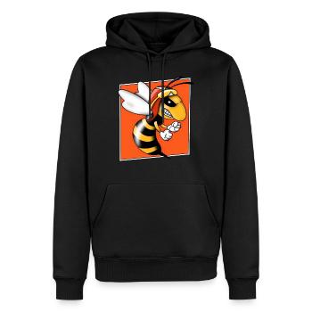 Hornet halftone abeille guêpe Pop Art Comic Style - Sweat à capuche Premium bio Homme - noir - Devant - Nico (187cm)