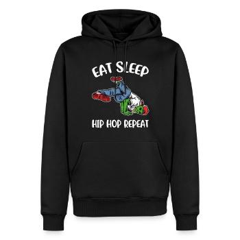 Manger Dormir Hip Hop Hip Hop Cadeau - Sweat à capuche Premium bio Homme - noir - Devant - Nico (187cm)