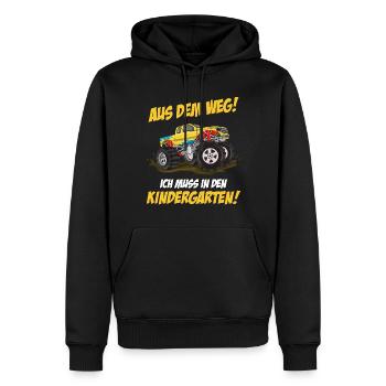Kindergarten Jungen Monstertruck - Männer Premium Bio Hoodie - Schwarz - Vorne - Nico (187cm)