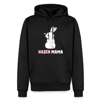 Hasen Mama Ostern Süßes Kaninchen Hasenmama - Männer Premium Bio Hoodie - Schwarz - Vorne - Nico (187cm)