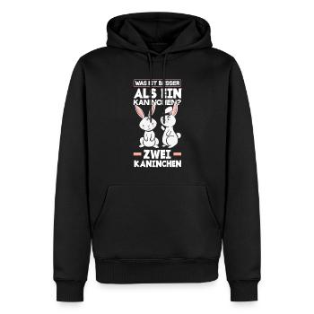 Hase Kaninchen Haustier Kaninchen Besitzer - Männer Premium Bio Hoodie - Schwarz - Vorne - Nico (187cm)