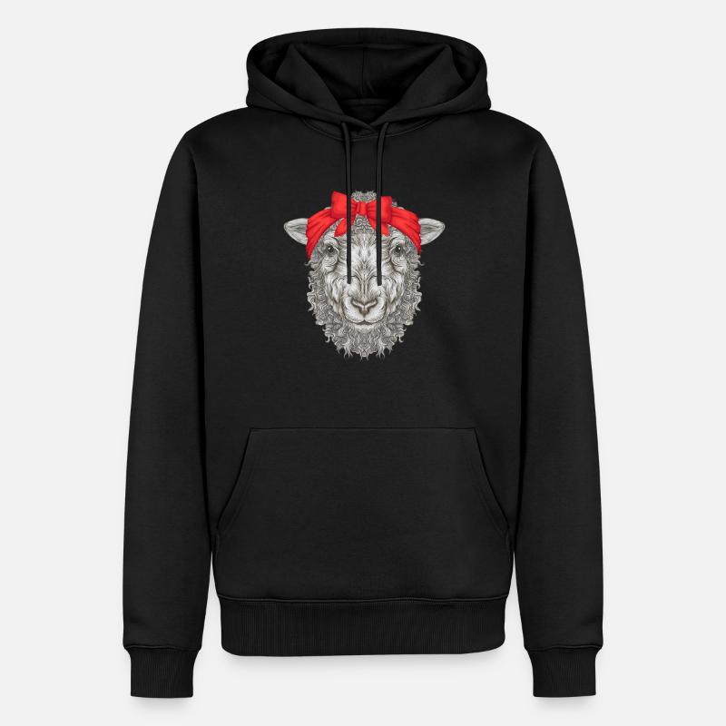 Moutons Moutons - Sweat à capuche Premium bio Homme - noir