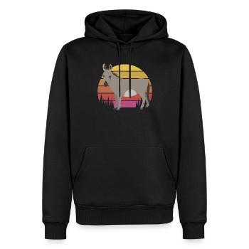 Funny donkey lover gift - Men’s Premium Organic Hoodie - black - Front - Nico (187cm)