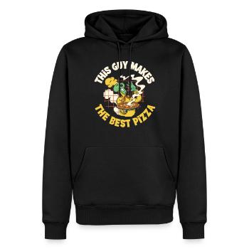 This Guy Makes The Best Pizza Pizza Gift - Men’s Premium Organic Hoodie - black - Front - Nico (187cm)