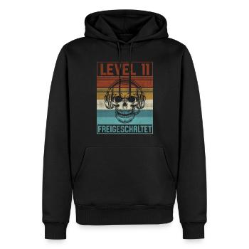 11. Geburtstag Gamer Level 11 Jahre - Männer Premium Bio Hoodie - Schwarz - Vorne - Nico (187cm)