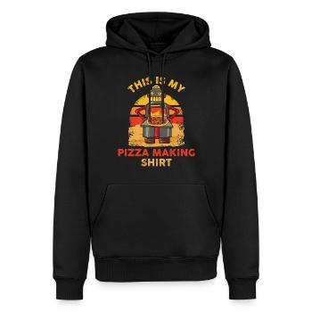 This Is My Pizza Making Pizza Geschenk - Männer Premium Bio Hoodie - Schwarz - Vorne - Nico (187cm)
