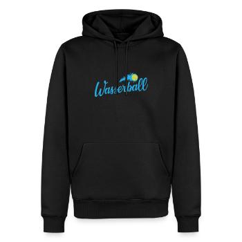 Wasserball Wasserbecken Ballsport Hobby - Männer Premium Bio Hoodie - Schwarz - Vorne - Nico (187cm)