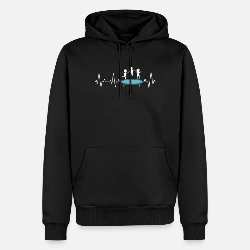 Trampolin Kinder Springen - Männer Premium Bio Hoodie - Schwarz