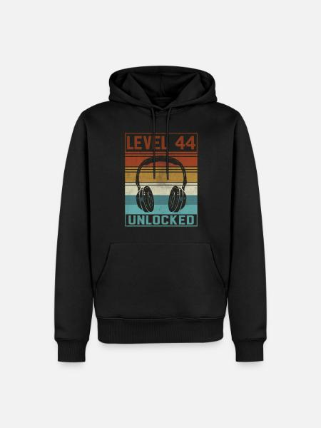 Gamer 44th Birthday Gamer - Men’s Premium Organic Hoodie - black