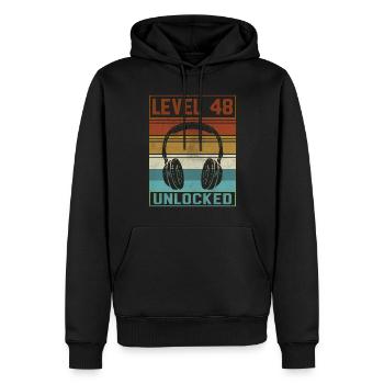 Gamer 48th Birthday Gamer - Men’s Premium Organic Hoodie - black - Front - Nico (187cm)