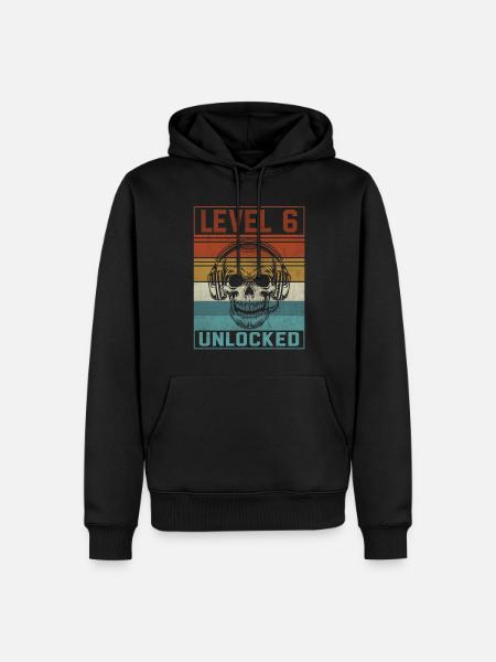 Gamer 6th Birthday - Men’s Premium Organic Hoodie - black