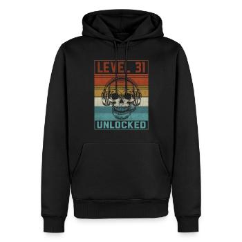 31e anniversaire du joueur - Sweat à capuche Premium bio Homme - noir - Devant - Nico (187cm)