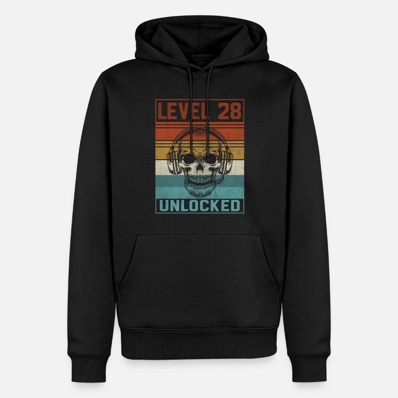 28e anniversaire du joueur - Sweat à capuche Premium bio Homme - noir