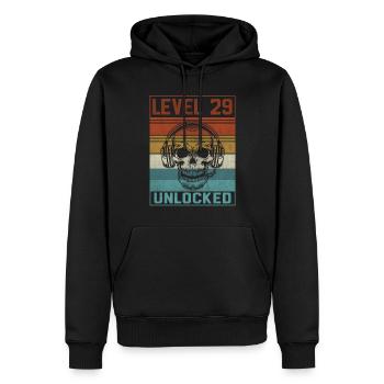 29e anniversaire du joueur - Sweat à capuche Premium bio Homme - noir - Devant - Nico (187cm)