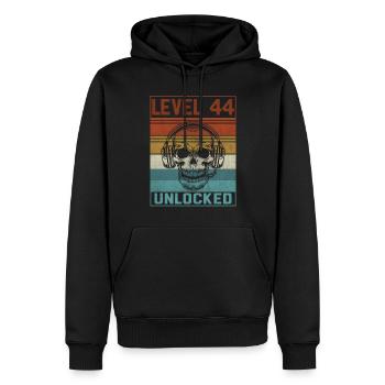 44e anniversaire du joueur - Sweat à capuche Premium bio Homme - noir - Devant - Nico (187cm)