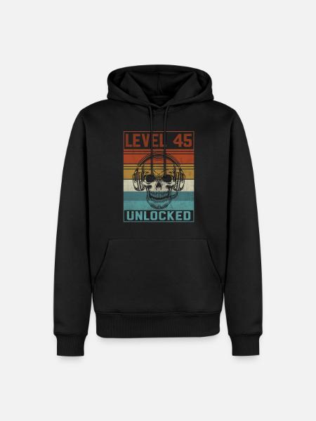 Gamer 45th Birthday - Men’s Premium Organic Hoodie - black