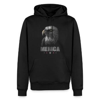 Eagle Merica Hommes Femmes 4 juillet USA Patriotique - Sweat à capuche Premium bio Homme - noir - Devant - Nico (187cm)