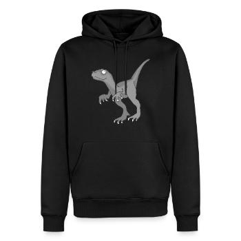 Dino 2 - Sweat à capuche Premium bio Homme - noir - Devant - Nico (187cm)