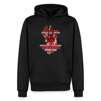 Blood Stains Are Red Krimiserie Geschenk - Männer Premium Bio Hoodie - Schwarz - Vorne - Nico (187cm)
