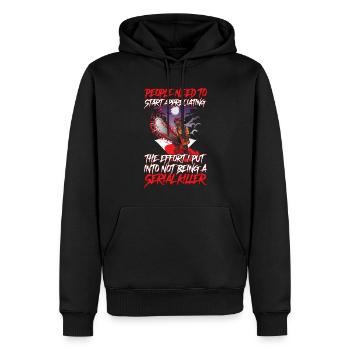 Ne pas être un cadeau de série policière tueur - Sweat à capuche Premium bio Homme - noir - Devant - Nico (187cm)