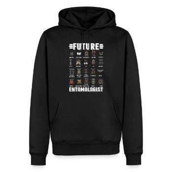 Entomologiste Garçons Filles Insectes - Sweat à capuche Premium bio Homme - noir - Devant - Nico (187cm)