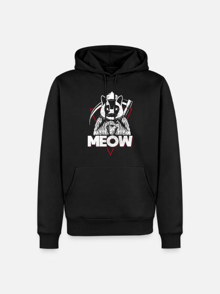 Grim Reaper Cat Weird Kitty - Men’s Premium Organic Hoodie - black
