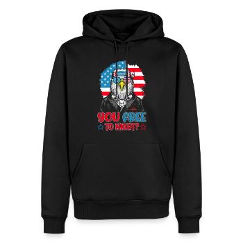 Eagle American Flag Men 4 juillet États-Unis - Sweat à capuche Premium bio Homme - noir - Devant - Nico (187cm)