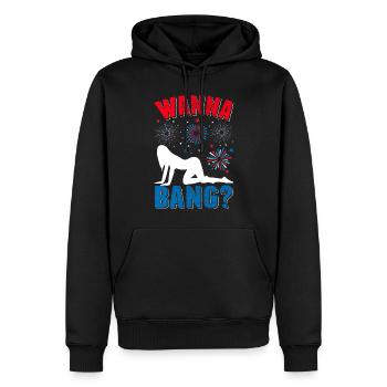 4. Juli Männer Feuerwerk USA - Männer Premium Bio Hoodie - Schwarz - Vorne - Nico (187cm)