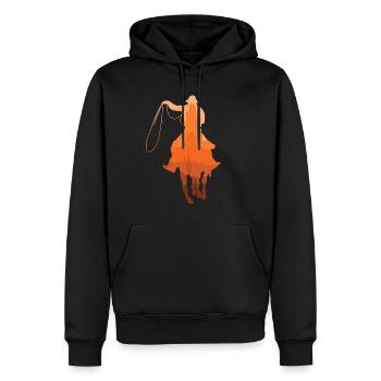 Cowboy Sunset Vintage Western Landscape Cheval - Sweat à capuche Premium bio Homme - noir - Devant - Nico (187cm)